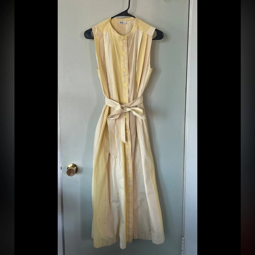 Yellow vintage inspired Uniqlo dress - Picture 4 of 4